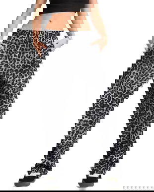 Pantaloni femei Puma T7 Leo Luxe Aop Straight Pants 63234301, S, Gri