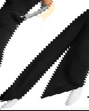 Pantaloni femei Puma Wardrobe Ess Relaxed Wide Leg Sweatpants 62975401, L, Negru