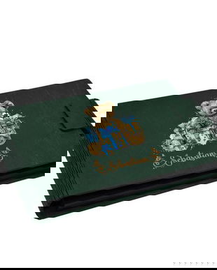 Album foto A5 personalizat, din lemn, Verde, Piksel, GuestBook, Caiet amintiri copii, Ursulet