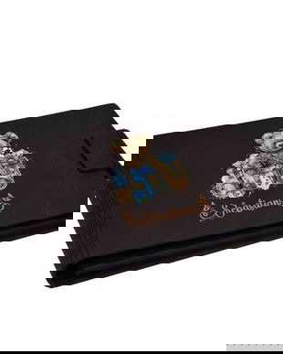 Album foto A5 personalizat, din lemn, Wenge, Piksel, GuestBook, Caiet amintiri copii, Ursulet