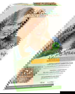 SHORT LIFE - Vopsea de Par Permanenta fara Amoniac Corpore Sano, nuanta 7.3 Blond Auriu, 140 ml