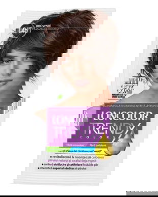 Vopsea de Par Semipermanenta - Loncolor Trendy Colors, nuanta C45 Castaniu Ciocolatiu/ Brownie, 2 x 25 ml