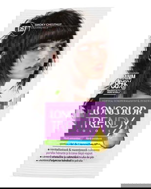 Vopsea de Par Semipermanenta - Loncolor Trendy Colors, nuanta C57 Castaniu Rece/ Smoky Chestnut, 2 x 25 ml