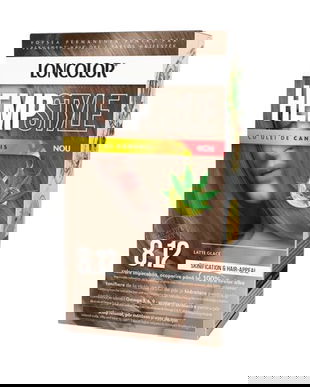 Vopsea Permanenta pentru Par cu Amoniac - Loncolor HempStyle, nuanta 8.12 Latte Glace, 1 pachet