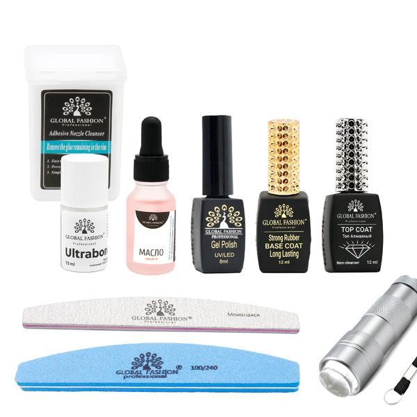 Set manichiură Global Fashion, 8 produse, multicolor, 12 ml, 8 ml