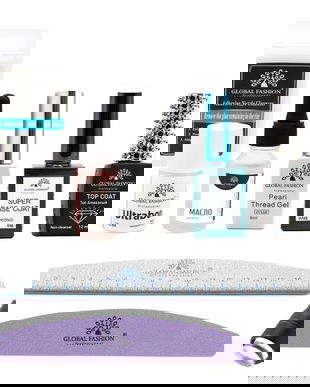 Imagine produs Set de produse pentru manichiură, Global Fashion, Pana cand mancarea se pregateste, 8 piese, accesorii inclusiv lanterna LED