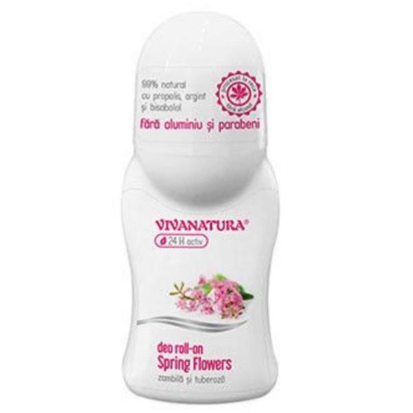 SHORT LIFE - Deodorant Roll-On Spring Flowers Zambila si Tuberoza Vivanatura, 50 ml