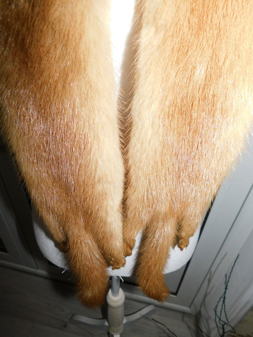 Sal   dublu  nurca  aurie ,  deosebit , neutilizat, colier cadou