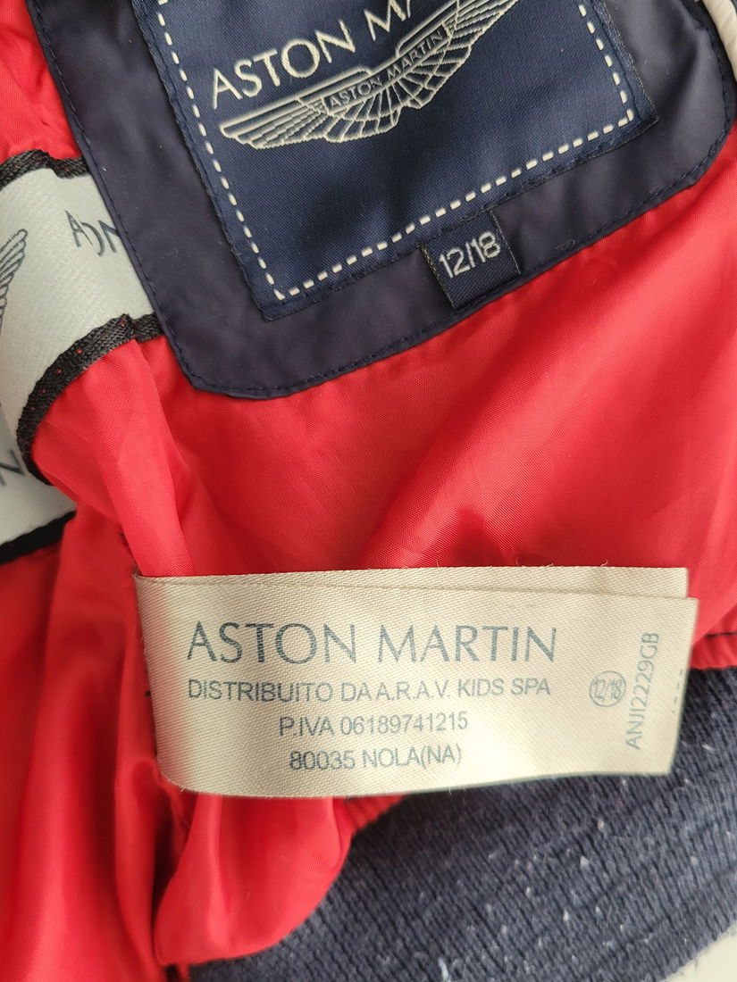 Gecuta băiat Aston Martin albastra 12/18 luni