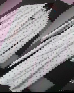 halat baie alb cu stelute 122/126