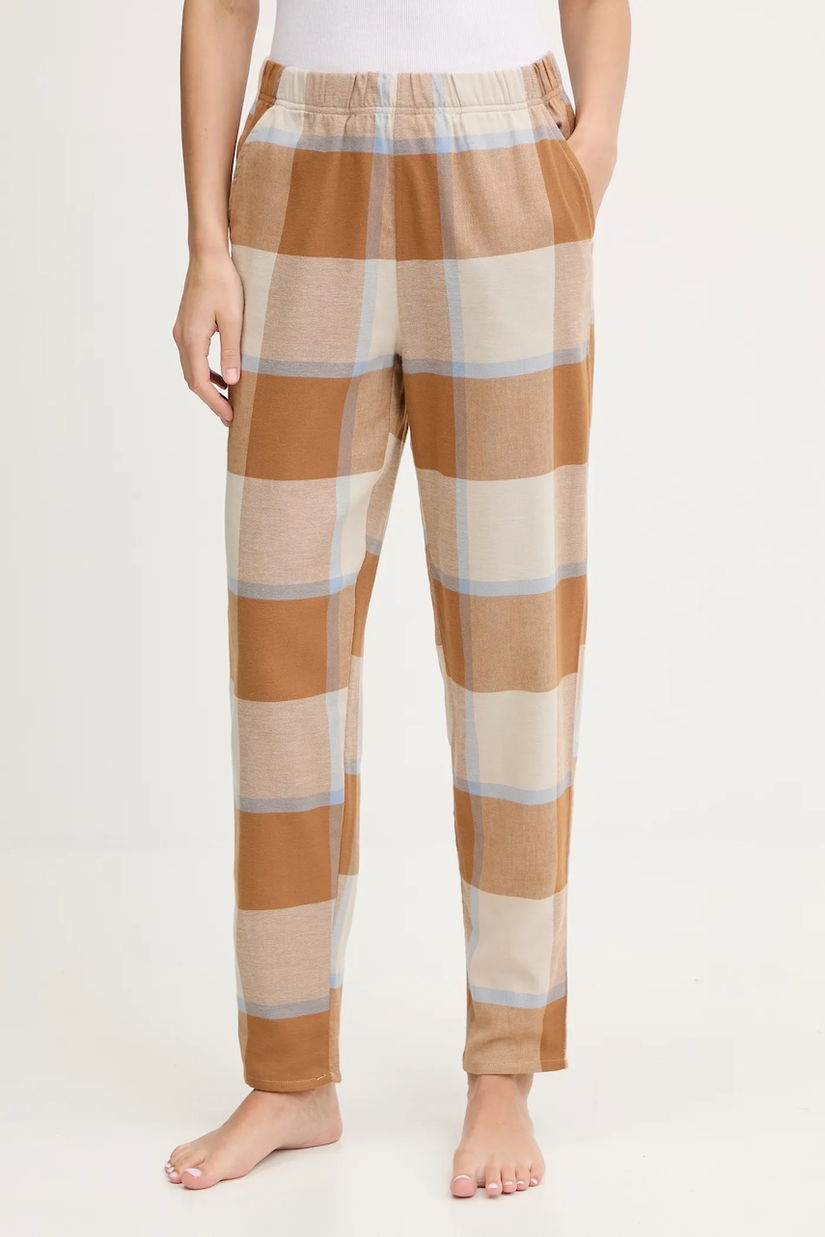 United Colors of Benetton pantaloni pijama bumbac culoarea maro, bumbac, 40EP3F00I