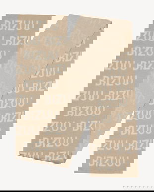 Bizuu eșarfă cu lână LOGGU culoarea bej, cu imprimeu, LOGGU BEŻOWY