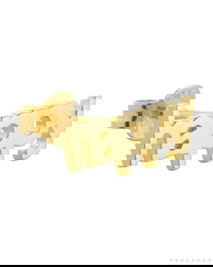 Design Letters cercel din argint placat cu aur 90401012HAPPY