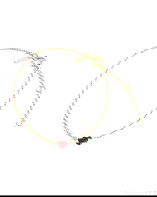 Design Letters bratara din argint placată cu aur 90501007BURGUNDY