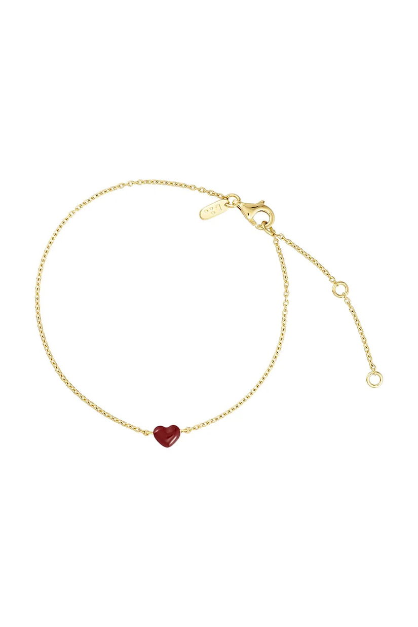 Design Letters bratara din argint placată cu aur 90501007BURGUNDY