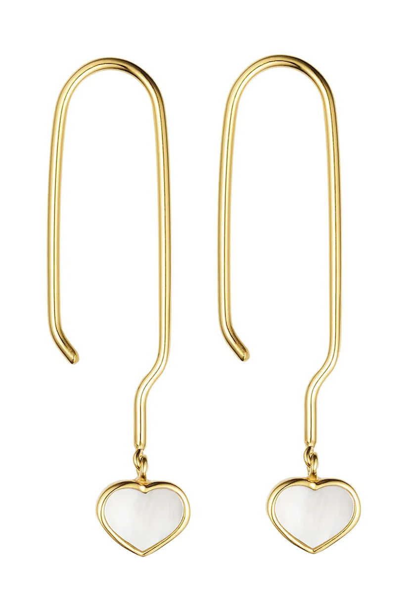 Design Letters cercei din argint placat cu aur 90405006PEARL