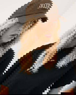 Bizuu șapcă de baseball din bumbac ZANE culoarea maro, ZANE BRĄZOWY