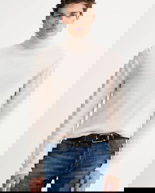 G-Star pulover de lână culoarea bej, cu guler, D27706.B692