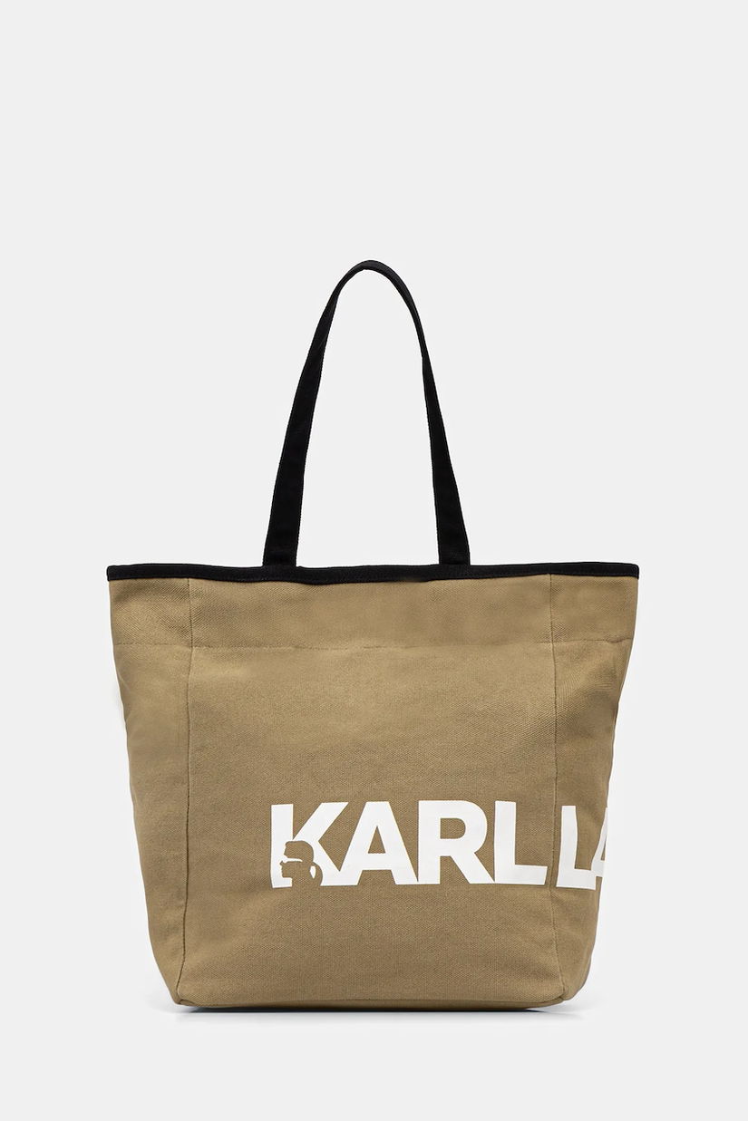 Karl Lagerfeld geantă de bumbac K/ESSENTIAL culoarea verde, B1W50050
