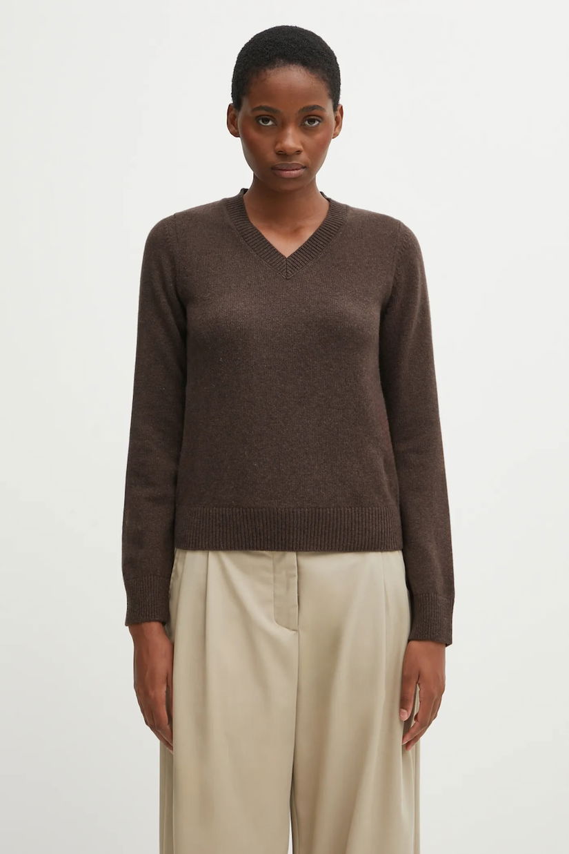 MM6 Maison Margiela pulover din amestec de lână culoarea maro, S62HN0007.M13187.144