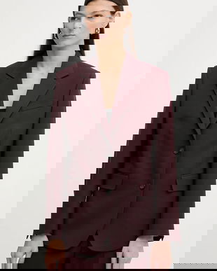 Filippa K jachetă cu lână culoarea portocaliu, un singur rând de nasturi, uni, 31825