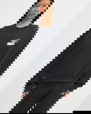 MM6 Maison Margiela hanorac de bumbac culoarea negru, cu imprimeu, S62GU0143.M25024.899