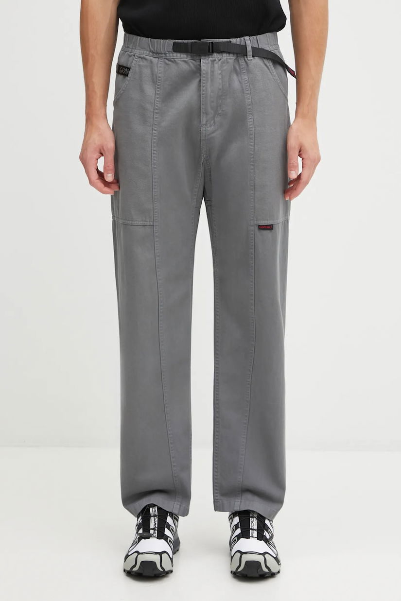 Gramicci pantaloni de bumbac Gadget Pant culoarea maro, drept, G105.OGT