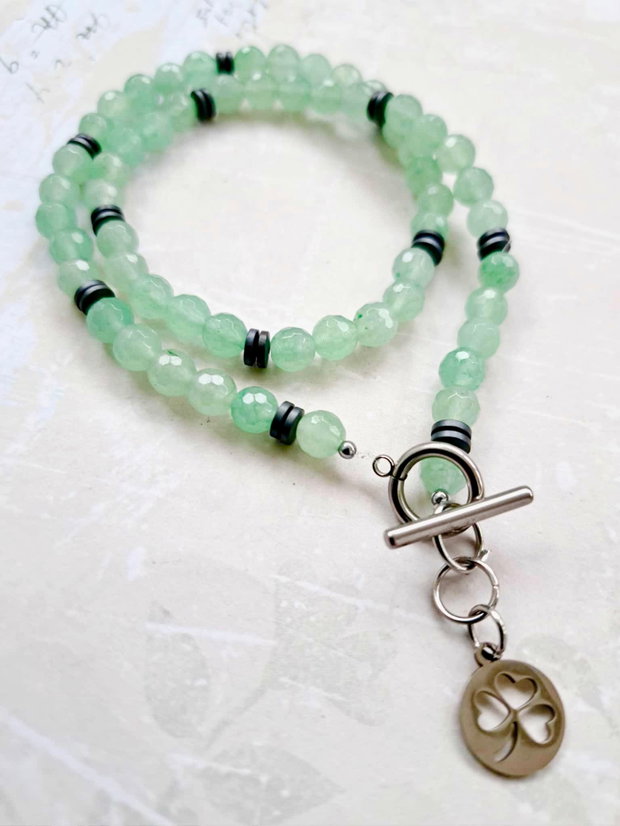 Colier UNISEX Aventurin verde