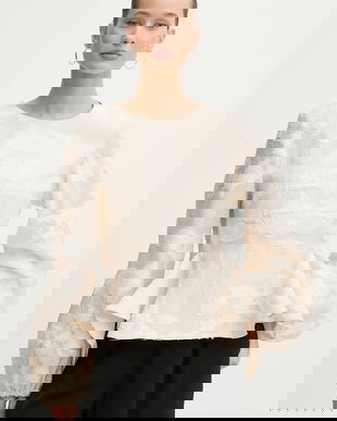 Stine Goya bluză culoarea bej, SG-AW25-T109-2442