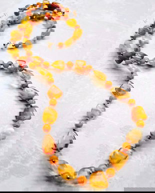 Colier lung chihlimbar