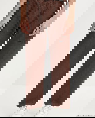 Gramicci pantaloni de bumbac culoarea maro, drept, G105.OGT