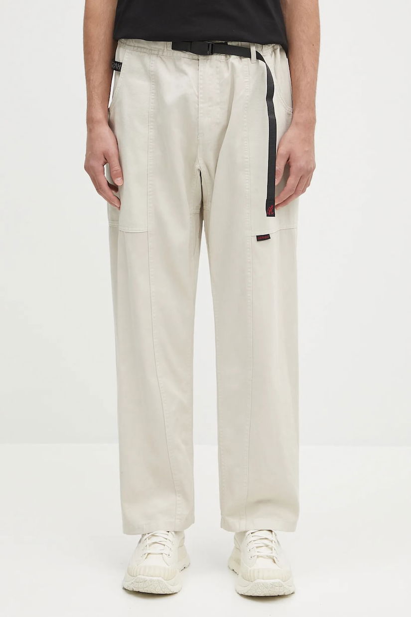 Gramicci pantaloni de bumbac culoarea gri, drept, G105.OGT