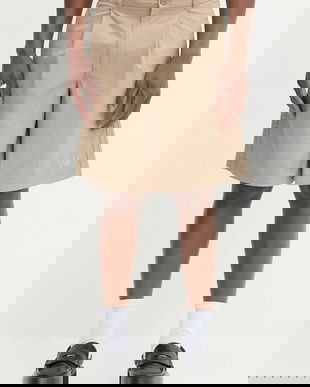 adidas Originals pantaloni scurți din bumbac Bermuda Short culoarea bej, KB5585