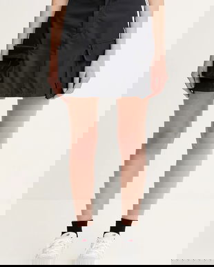 adidas Originals fustă Cargo Miniskirt culoarea negru, mini, evazati, JJ3087