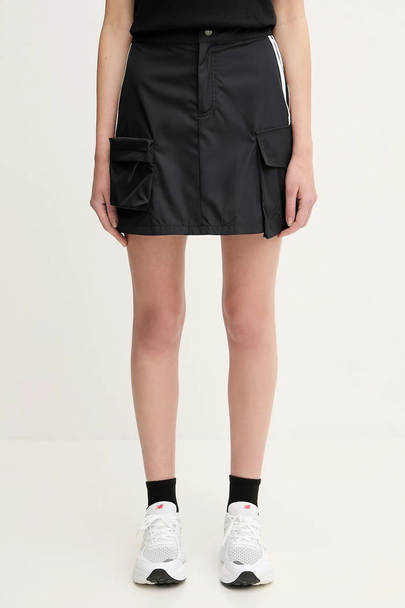 adidas Originals fustă Cargo Miniskirt culoarea negru, mini, evazati, JJ3087