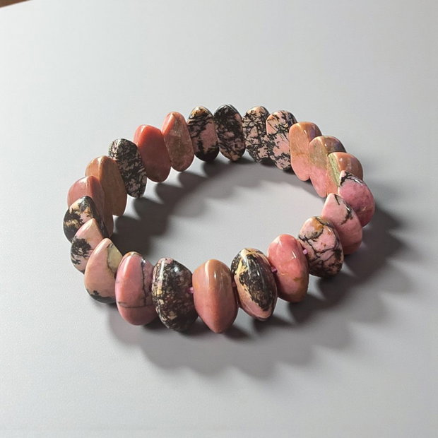 Bratara elastica din pietre naturale de rodonit