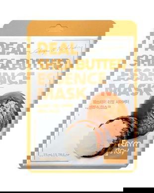 Masca Faciala cu Extract de Unt de Shea - FarmStay Real Shea Butte Essence Mask, 23 ml