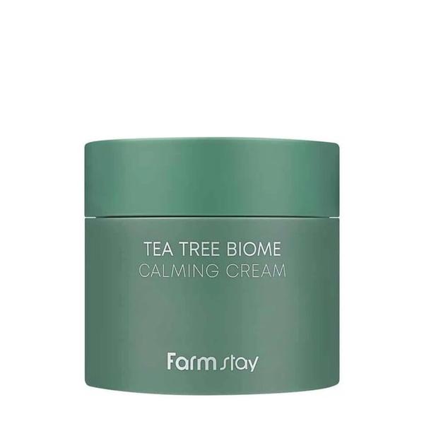 Crema de Fata Calmanta cu Extract de Ceai Verde - FarmStay Tea Tree Biome Calming Cream, 80 ml