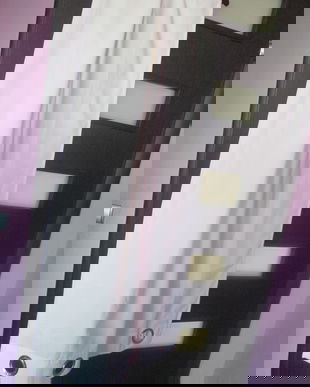 draperie alba cu inele