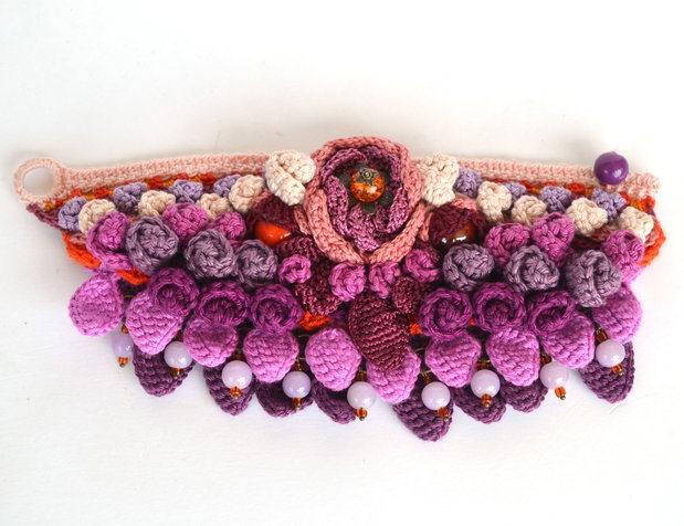 Bratara romantica extra large crosetata