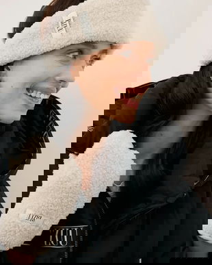 Bizuu bentiță FUZZKA culoarea bej, FUZZKA KREMOWY