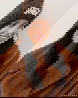 Bizuu pălărie din amestec de lână MOYU culoarea maro, MOYU BRĄZOWY