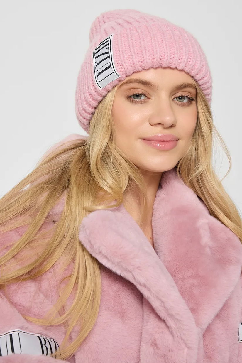 Bizuu pălărie din amestec de lână LORRO culoarea roz, LORRO RÓŻOWY