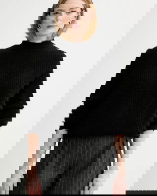 A.P.C. pulover din amestec de lână Pull Emilia culoarea negru, călduros, WPABE.F23449