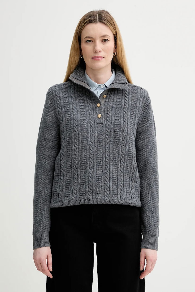 A.P.C. pulover de lână Pull Thea culoarea gri, cu turtleneck, WVBCZ.F23426