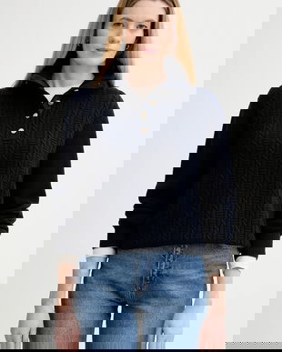 A.P.C. pulover de lână Pull Thea culoarea bleumarin, cu turtleneck, WVBCZ.F23426