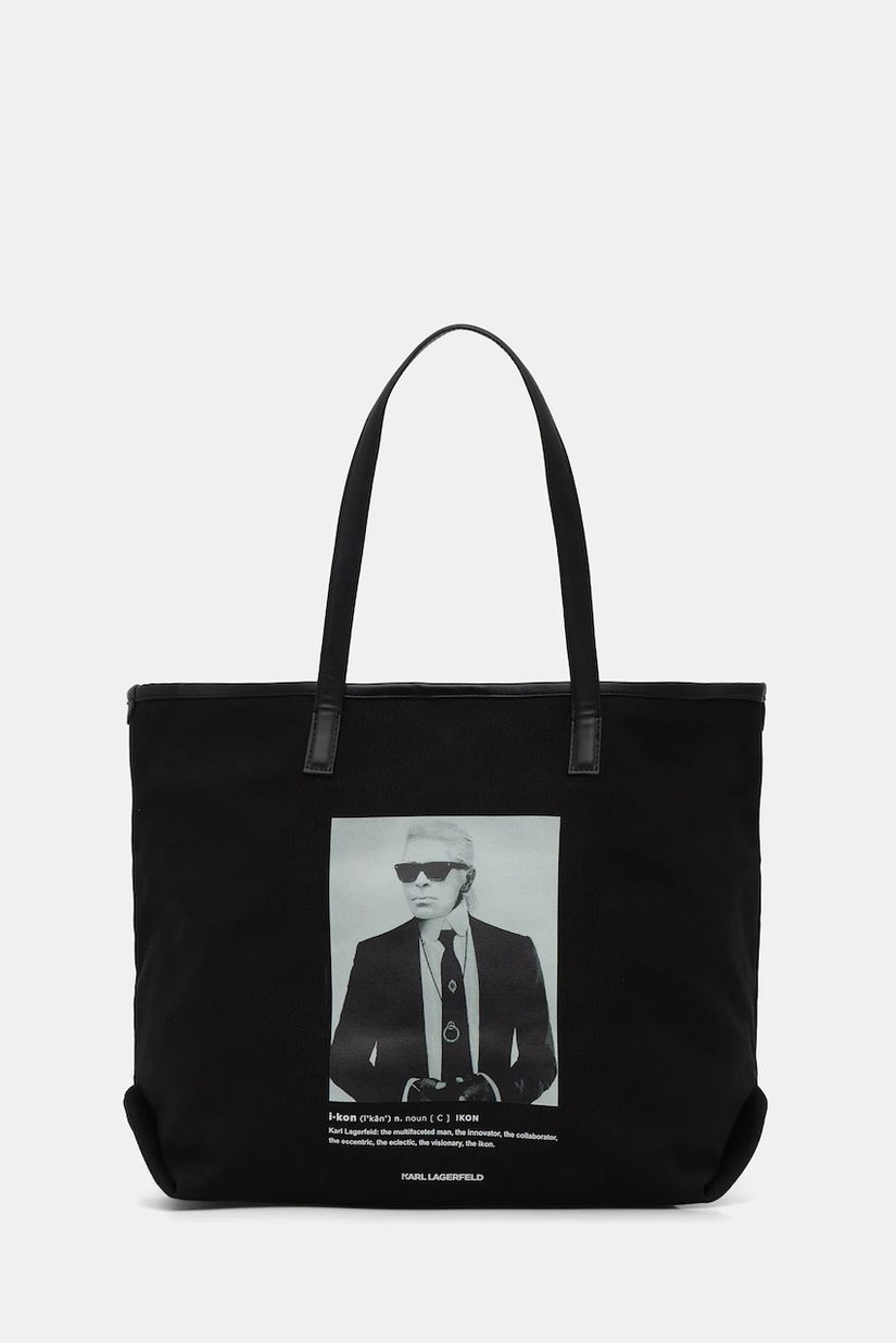 Karl Lagerfeld geantă de bumbac K/ESSENTIAL culoarea negru, B1W50059