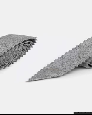 BOSS cravată cu mătase culoarea gri, 50555931