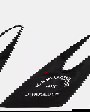 Karl Lagerfeld geantă de bumbac K/RSG culoarea negru, B1W50015