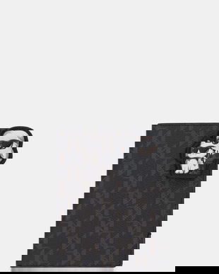 Karl Lagerfeld husa de pasaport IKON MONOGRAM culoarea maro, B1W32017